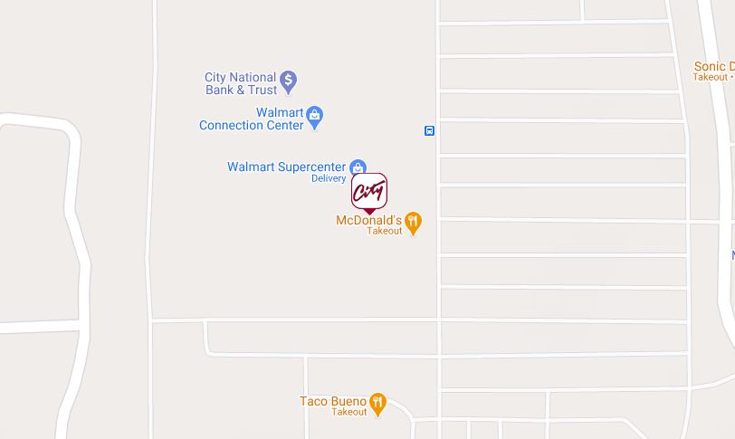 Click to view our Broken Arrow City National Bank Walmart branch and ATM location